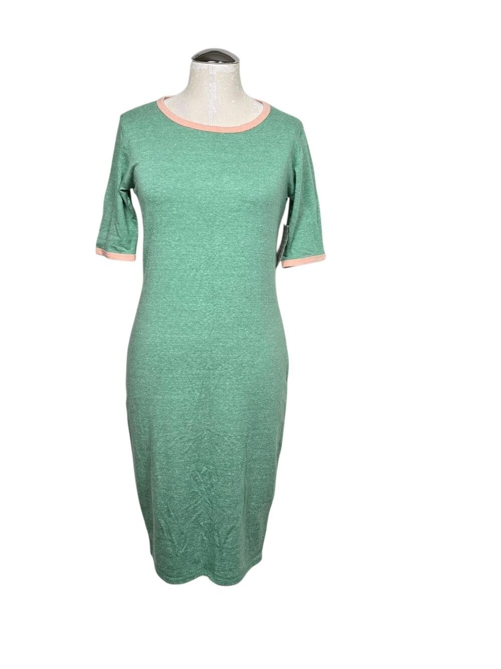 NWT Lularoe Julia Green Dress Short Sleeves S